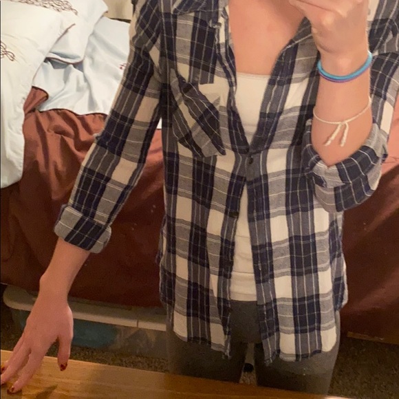 Navy and white flannel forever 21 M - Picture 6 of 6